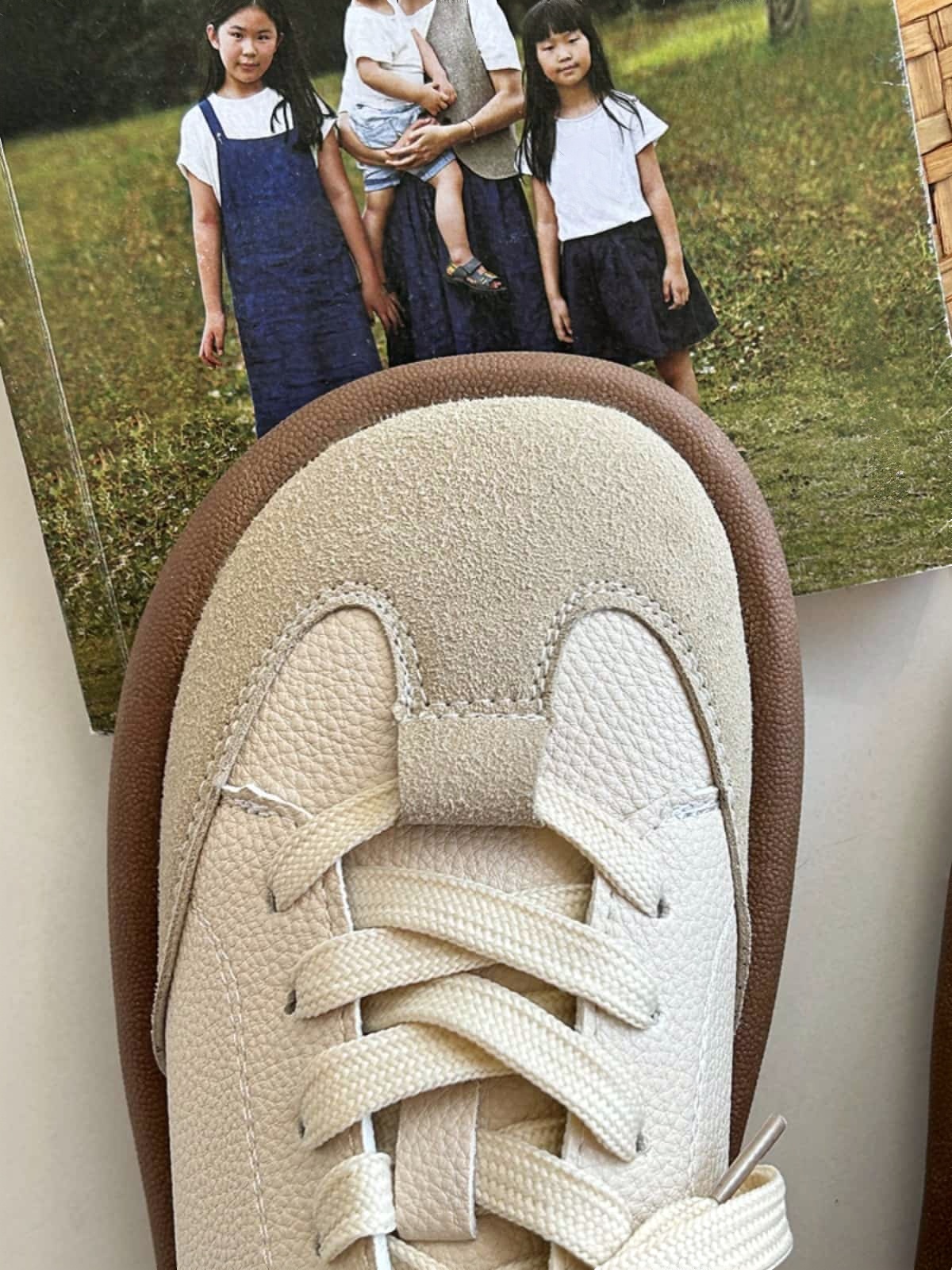 Round head lace-up flat shoes student soft-soled sports shoes Dexun shoes