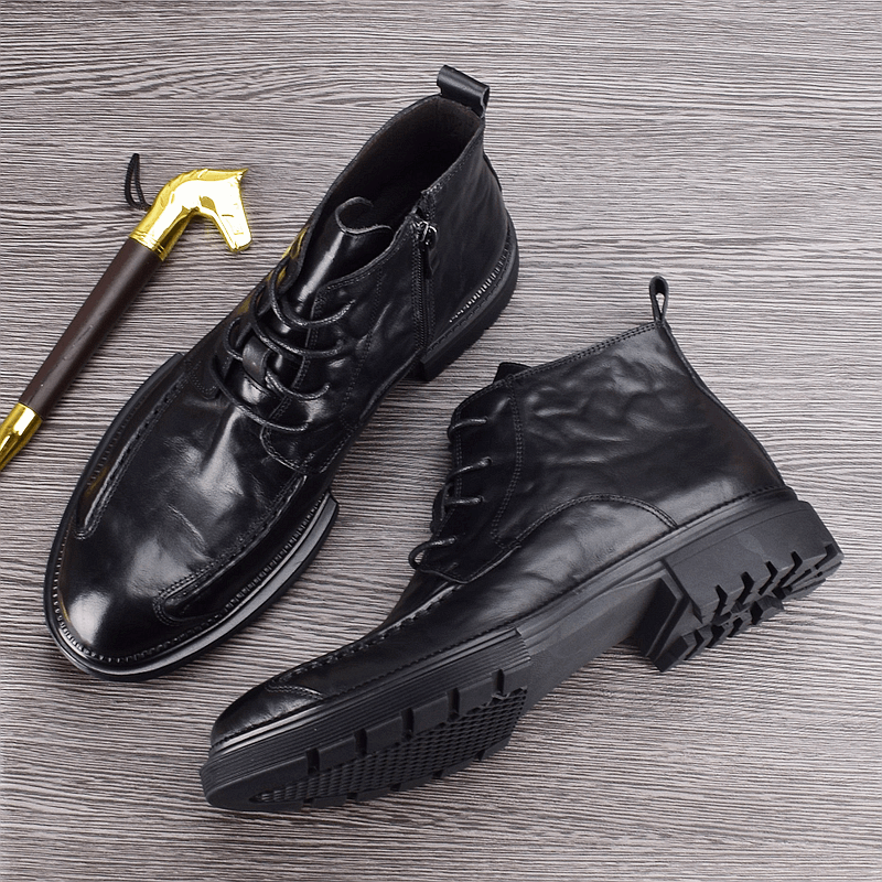 First layer cowhide Martin boots men's leather breathable boots business high-top leather shoes fashion men's boots