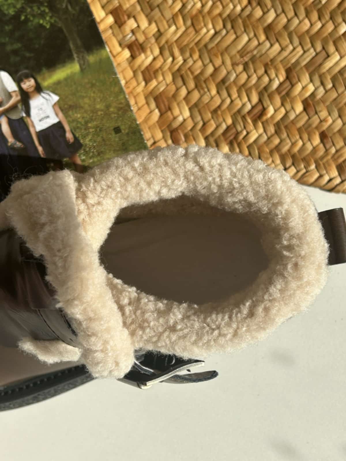 Round head thick sole big head shoes winter velvet heightening fashion small leather shoes short boots