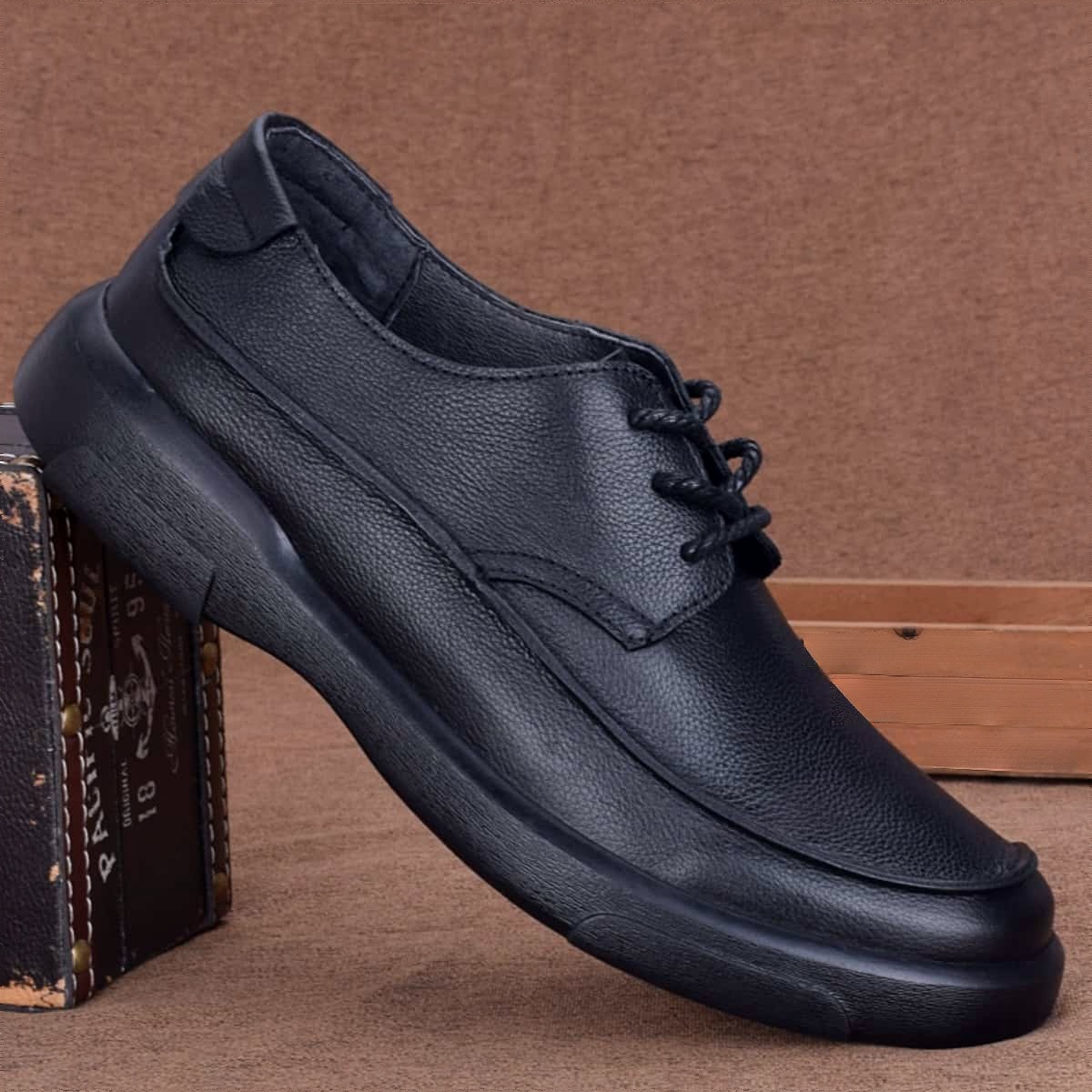 Fashion shoes first layer cowhide business casual men's leather shoes genuine leather platform soft leather European and American men's shoes