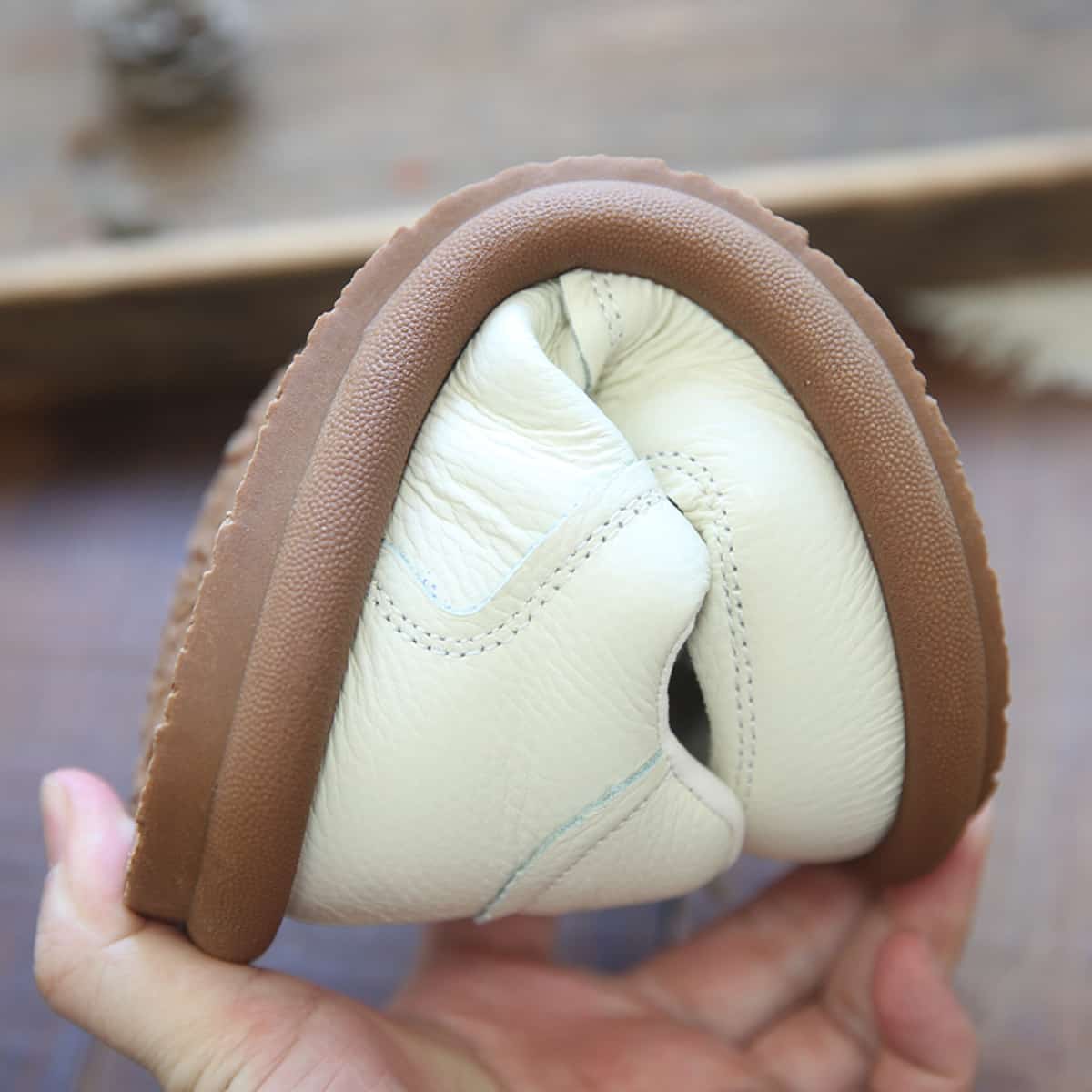 Leather round head lace-up small leather shoes summer soft-soled breathable shoes single shoes little white shoes