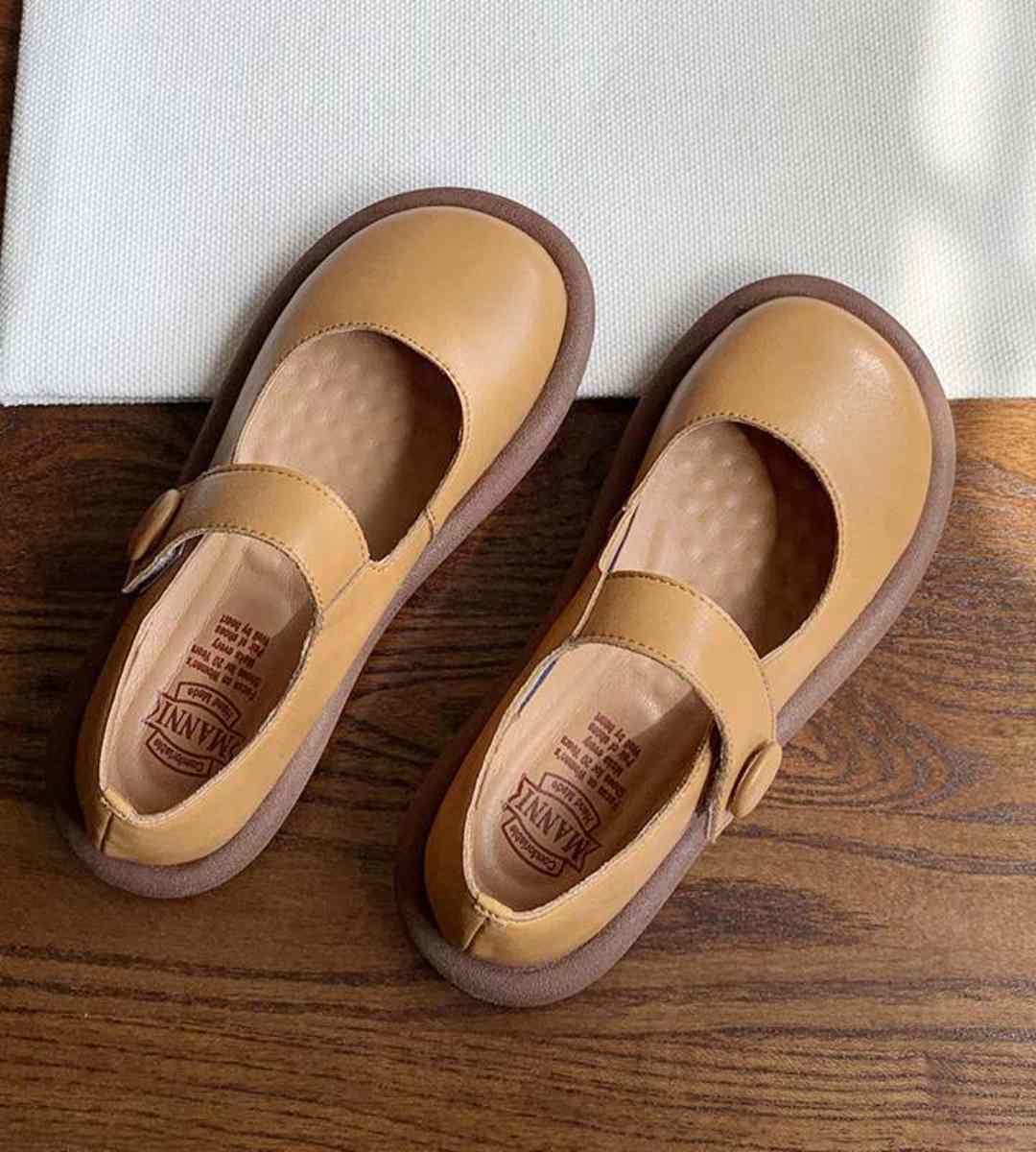 Spring Mary Jane Soft Leather Lolita Shoes Cute Large Toe