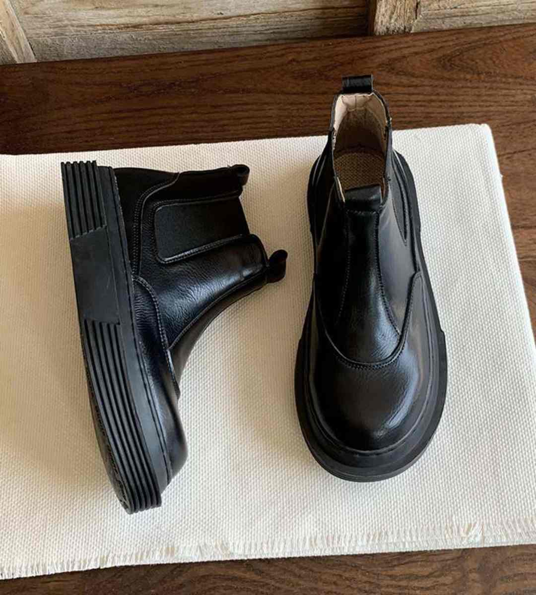 Winter Short Chelsea Boots Thick Cotton Retro Style