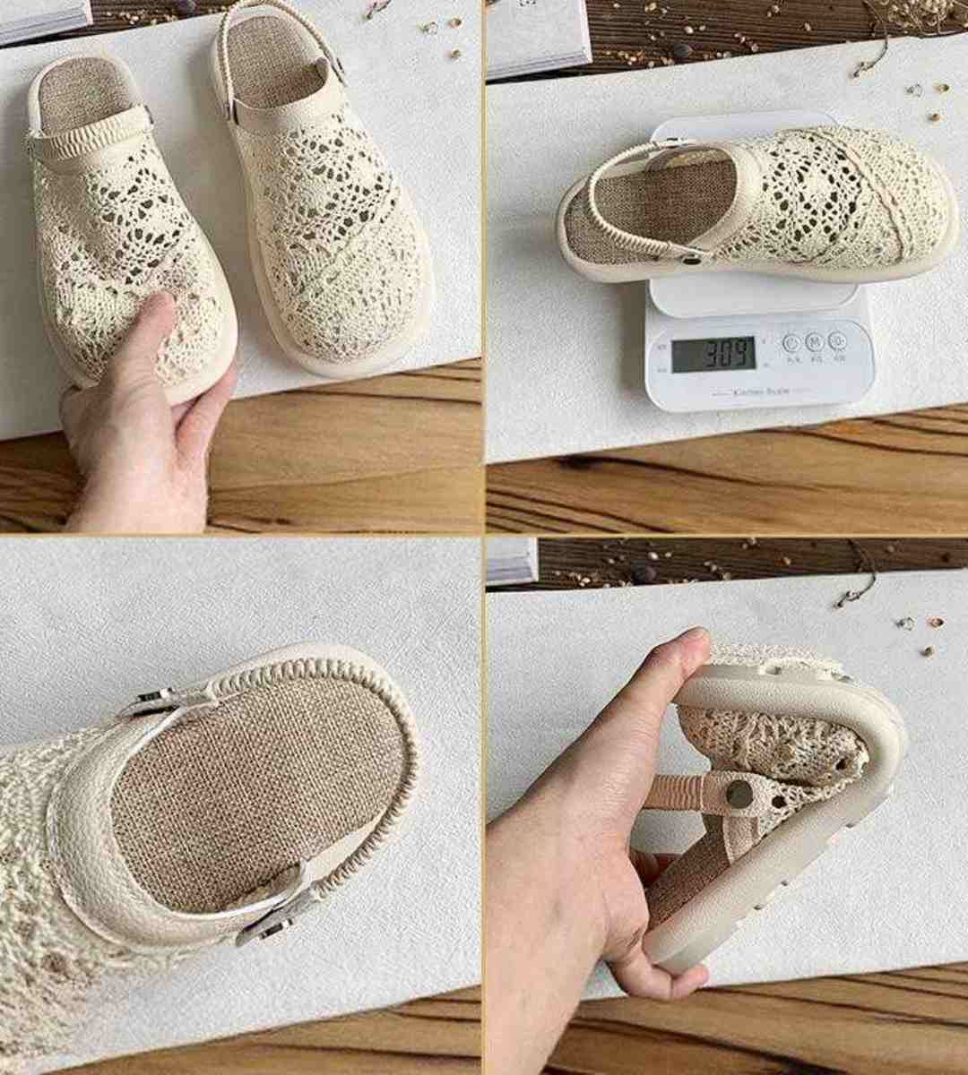 Summer Sandals Linen Embroidered Casual Slip-On Shoes