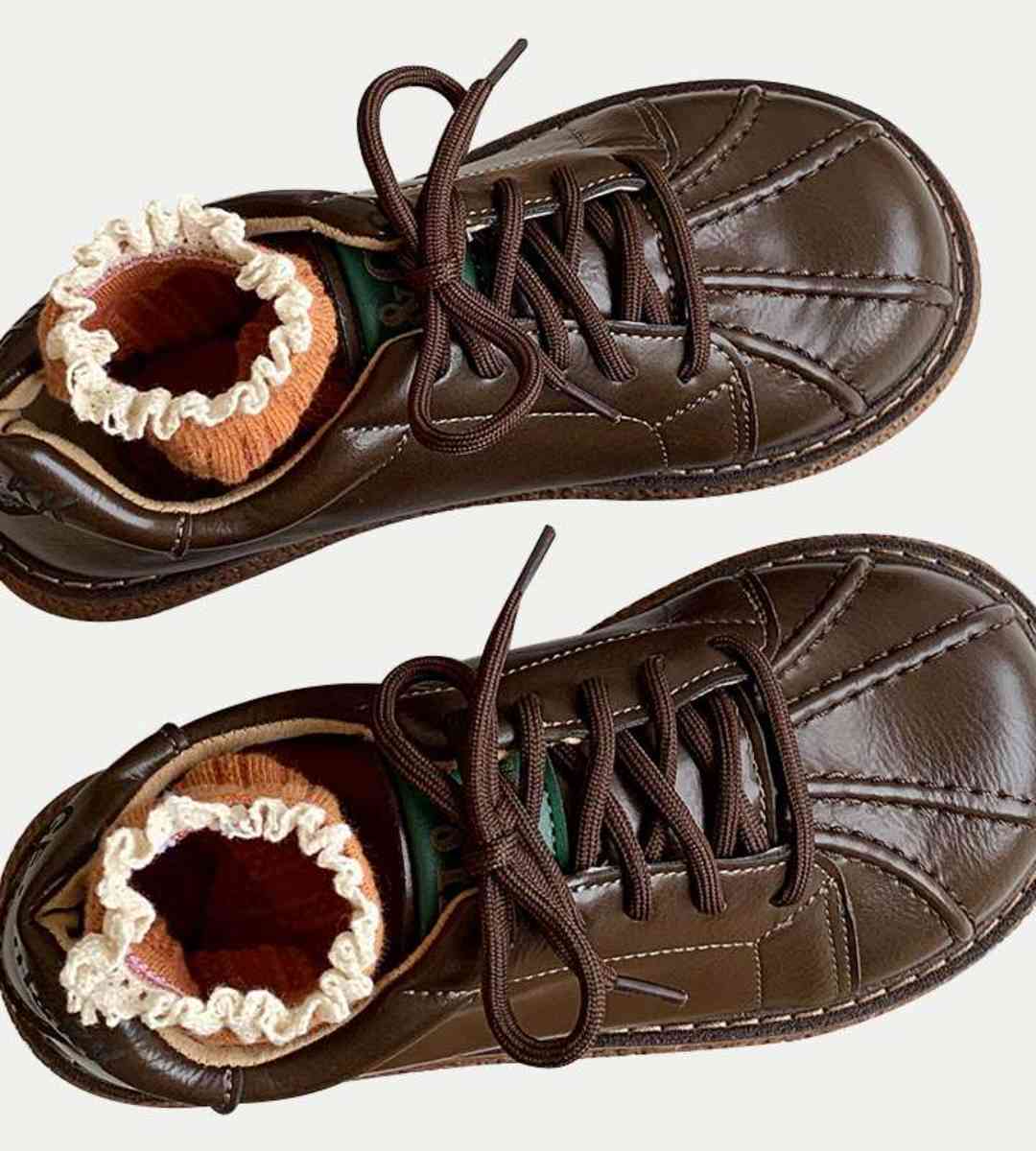 Spring Retro Shell Shoes Leather Cute Doll Shoes Jk Style