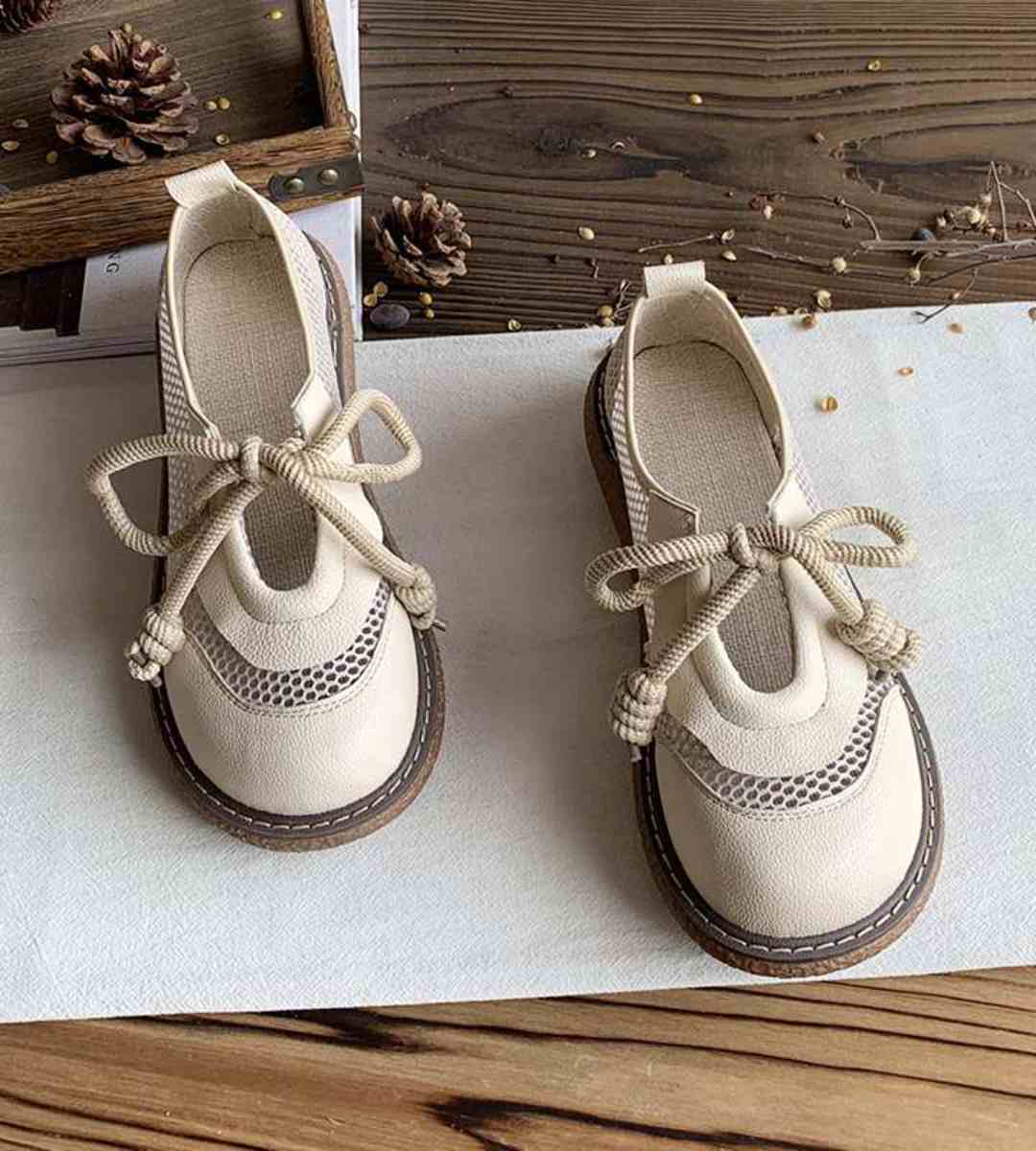Summer - Mesh Shoes - Cotton Linen - Forest Style - Doll Shoes