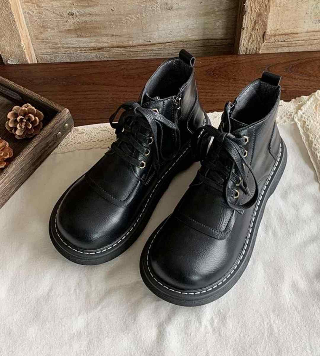 Winter-Boots-Cotton-Retro-Short Martin Boots