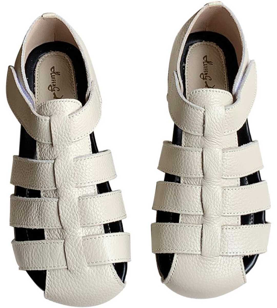 Summer Flat Genuine Leather Roman Sandals Art Style