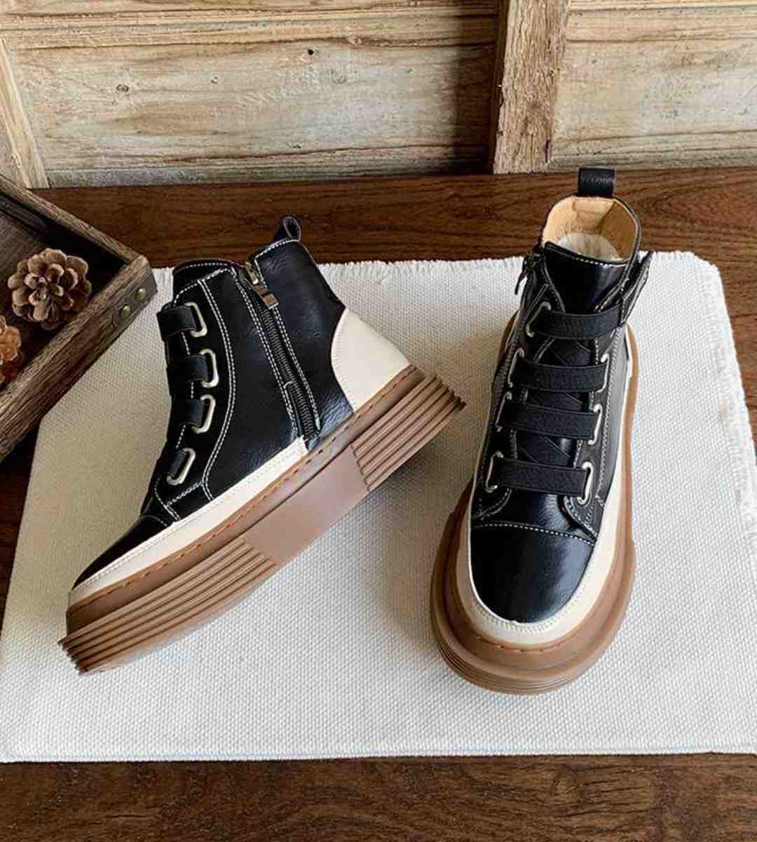 Autumn Winter Thick Sole Plush Martin Boots Women's Casual