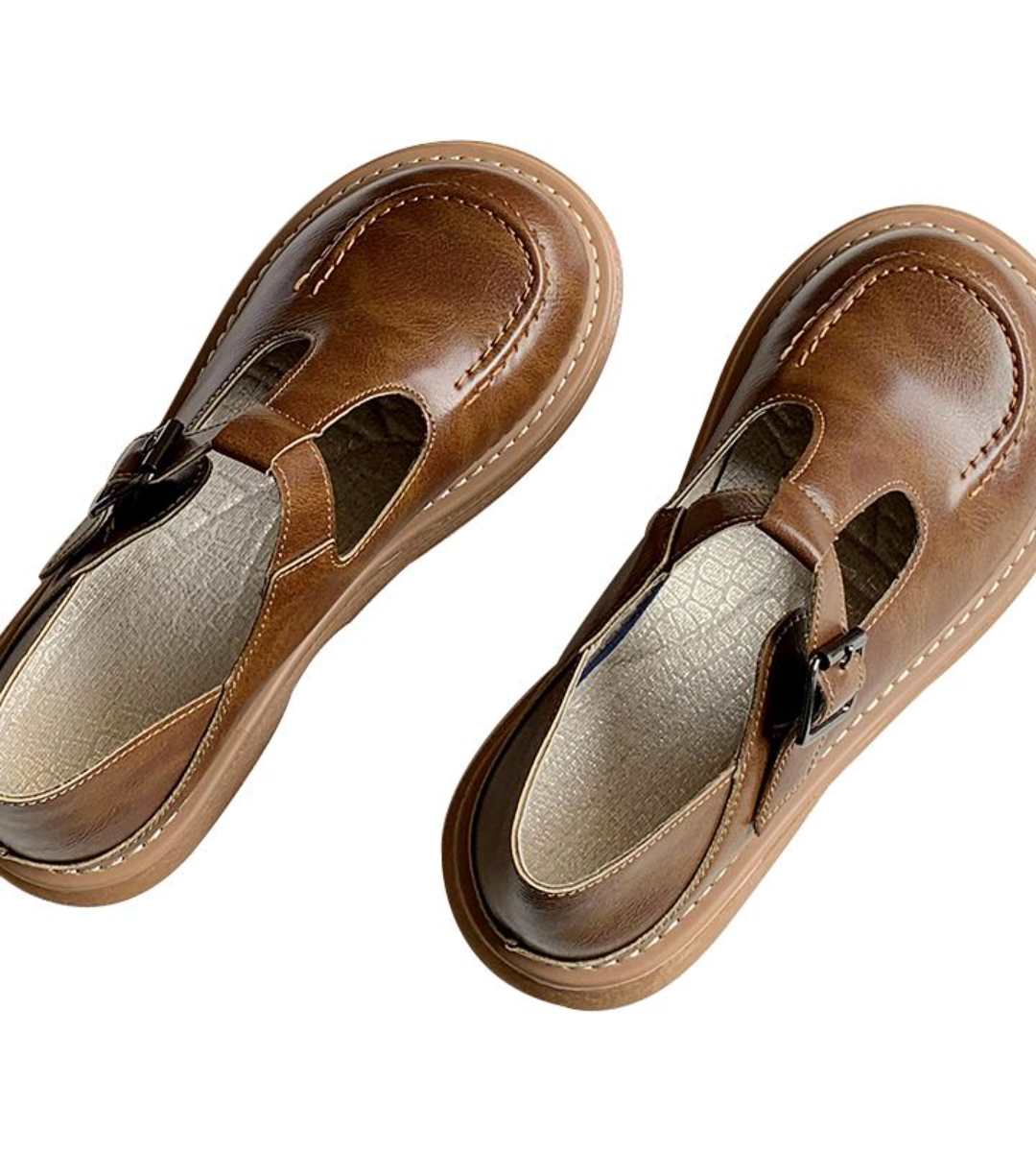 Spring - Oxford Shoes - Leather - Retro - Women's Casual