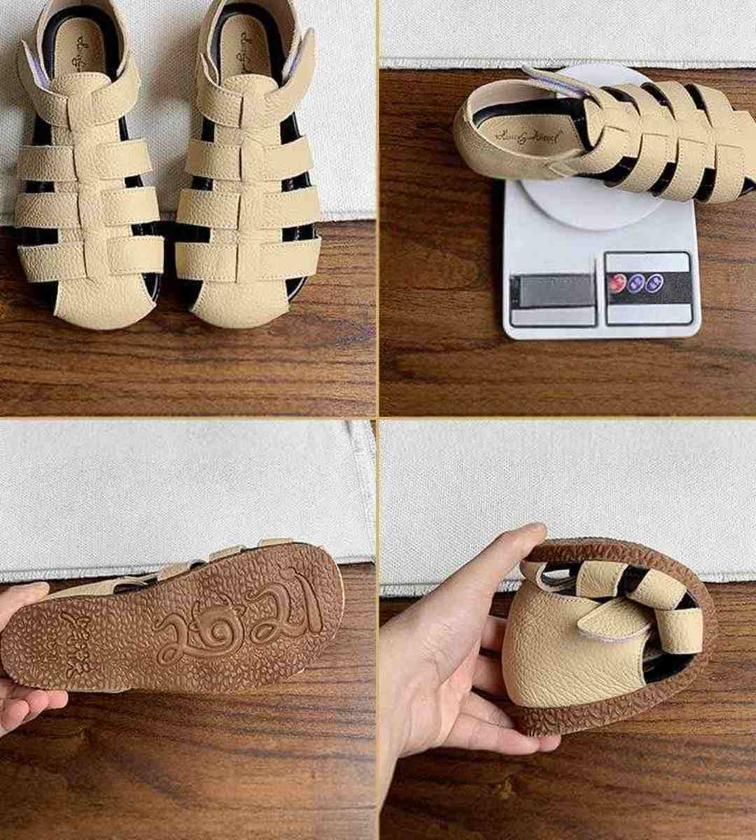 Summer Flat Genuine Leather Roman Sandals Art Style