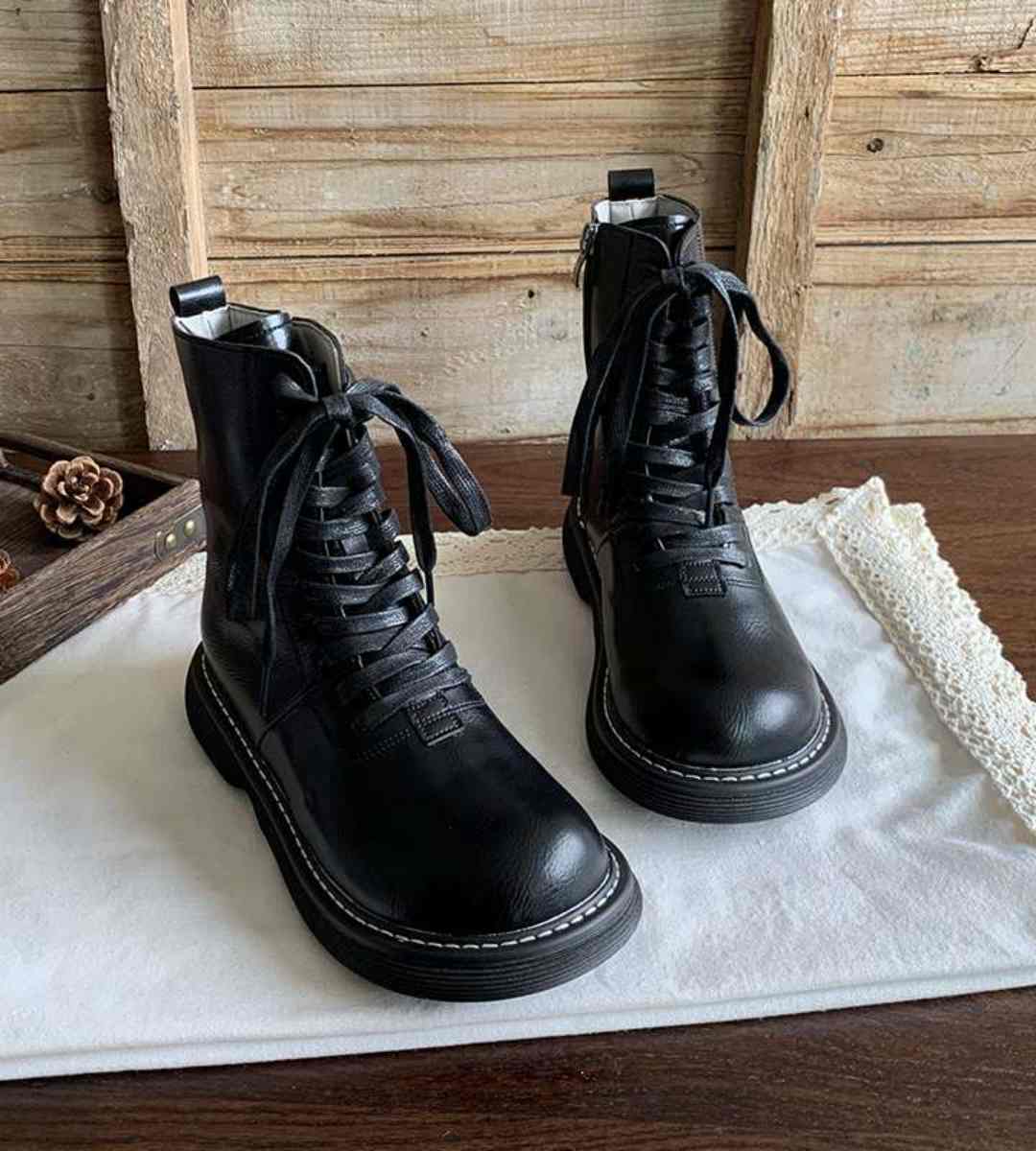 Autumn Winter - Martin Boots - Thick Sole - Retro - Women's