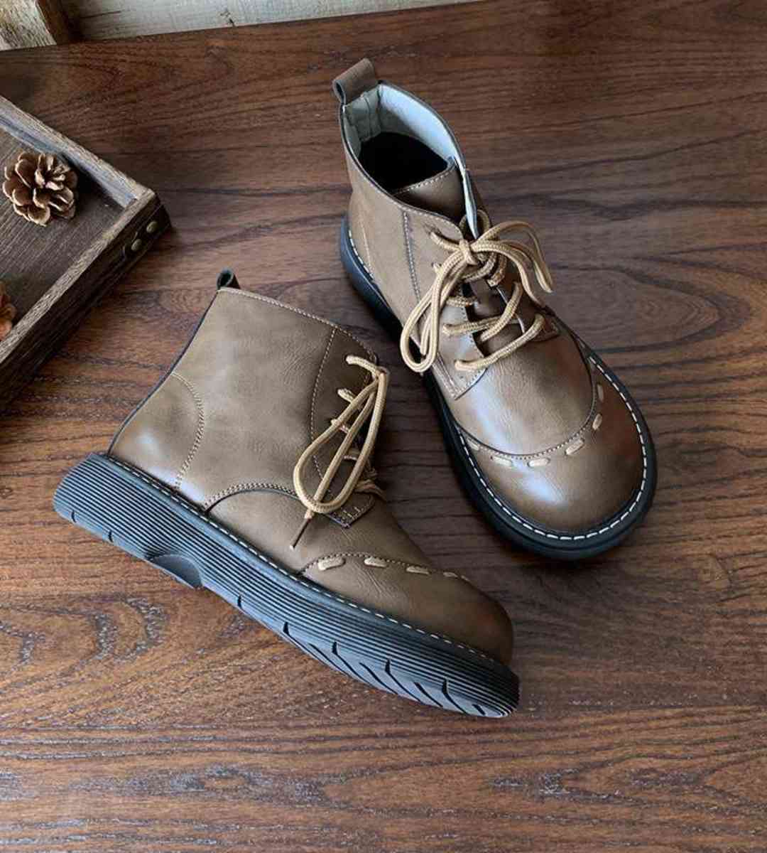 Autumn Winter - Short Martin Boots - Plush - Retro - Women's