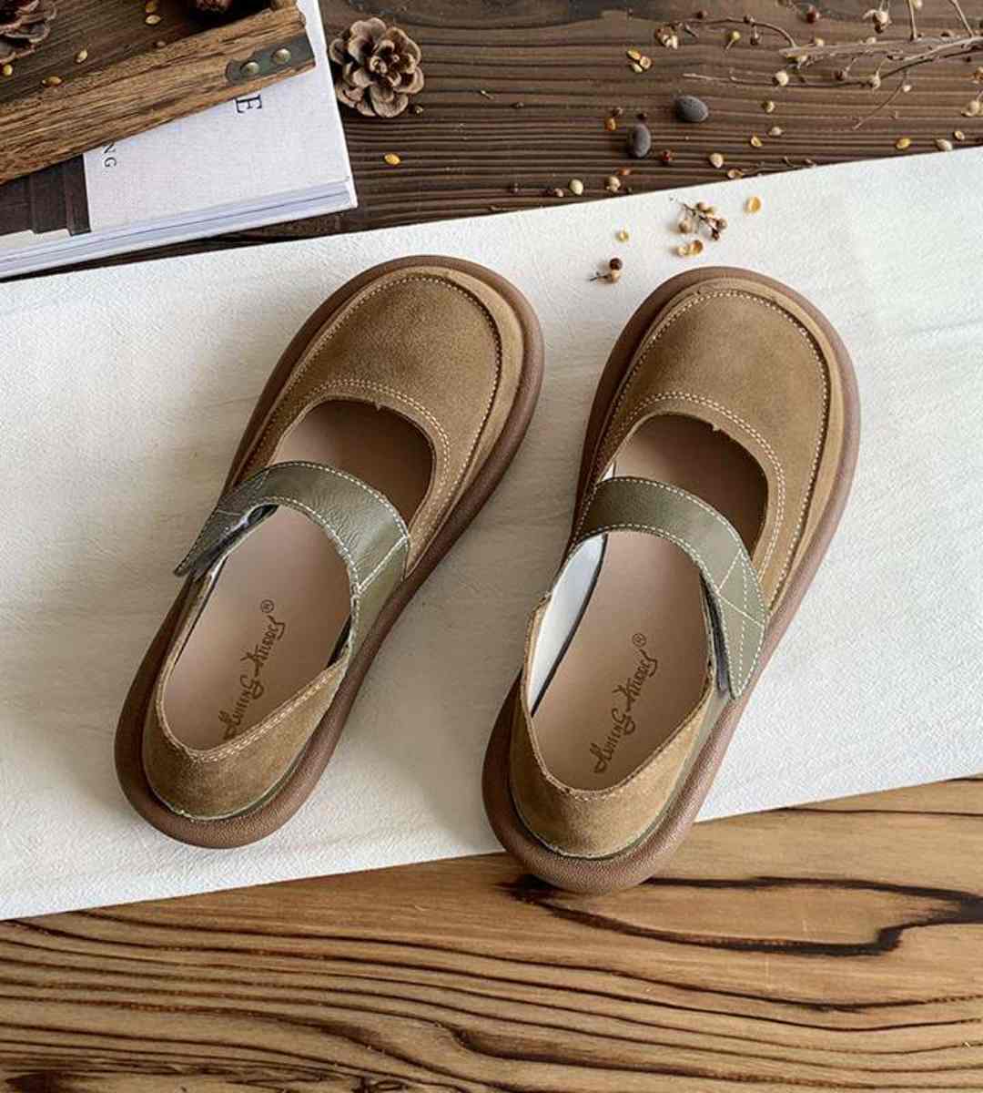 Spring Mary Jane Leather Cute Round Toe Shoes Japanese