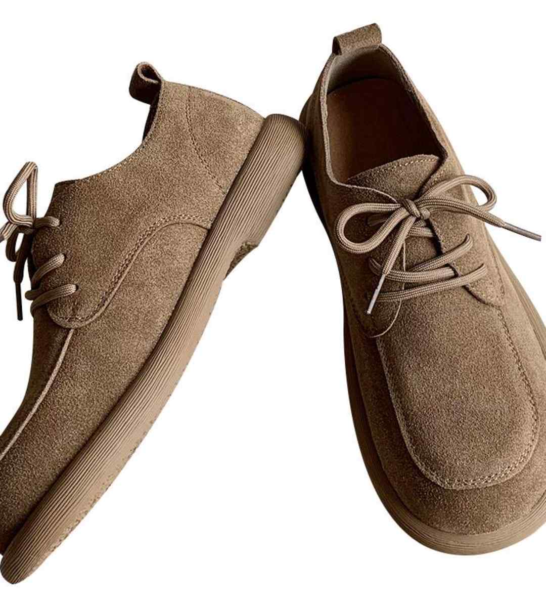 Autumn 2024 Women's Flat Lace-Up Suede Loafers