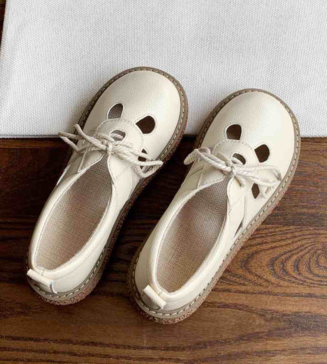 Summer Hollow Out Round Toe Thick Sole Casual Shoes