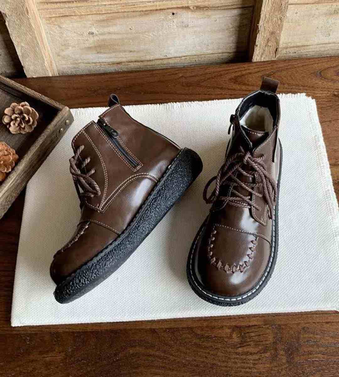 Winter Short Boot Plush Vintage Martin Boots Women