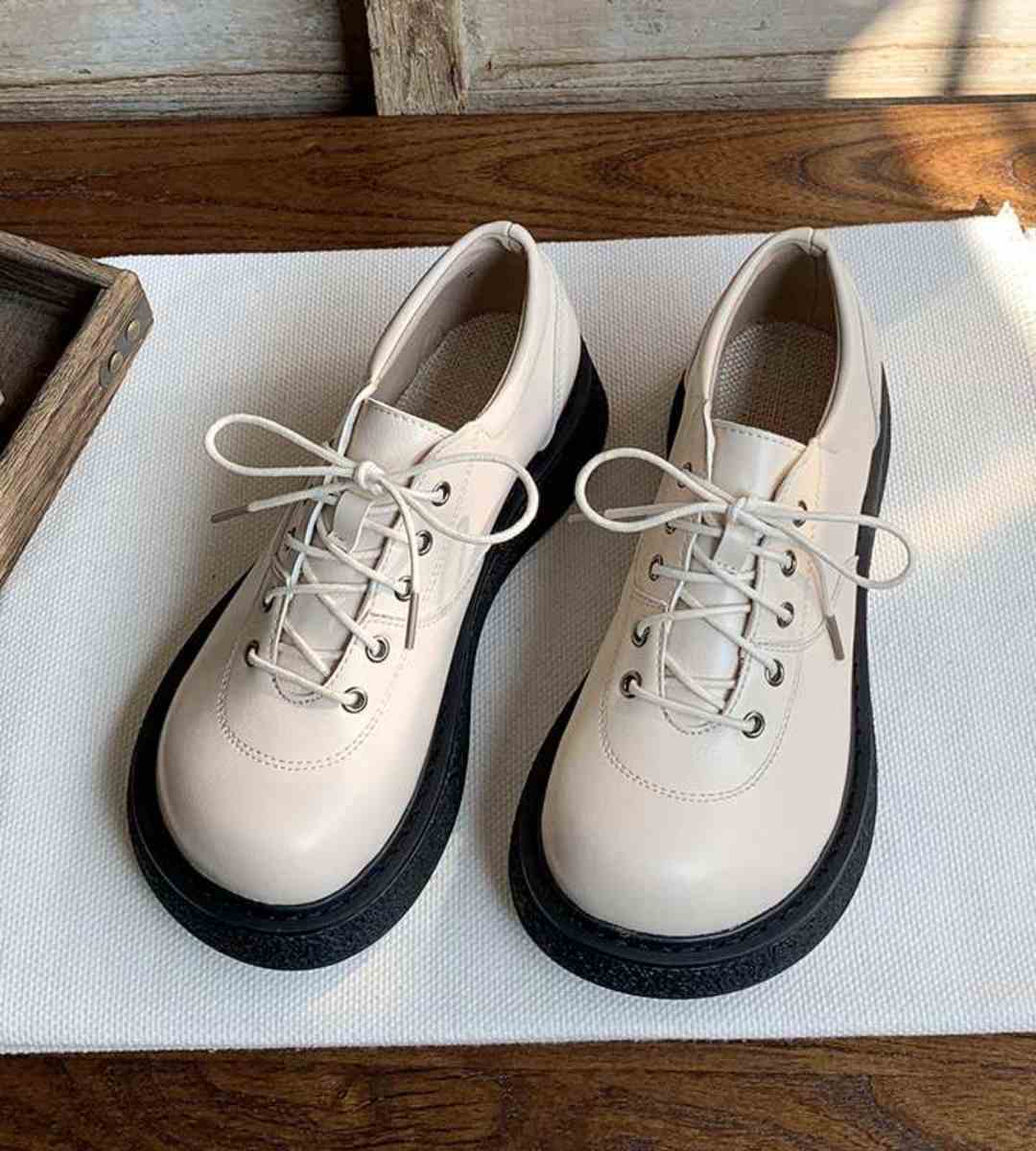 Spring Women's Thick-Soled Leather Brogue Retro Shoes