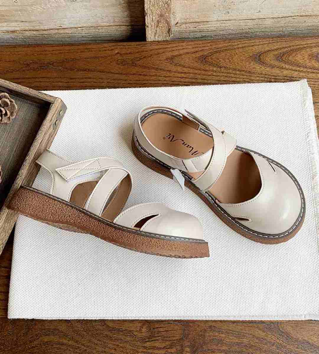 Summer Women's Sandals Leather Casual Thick-soled Shoes