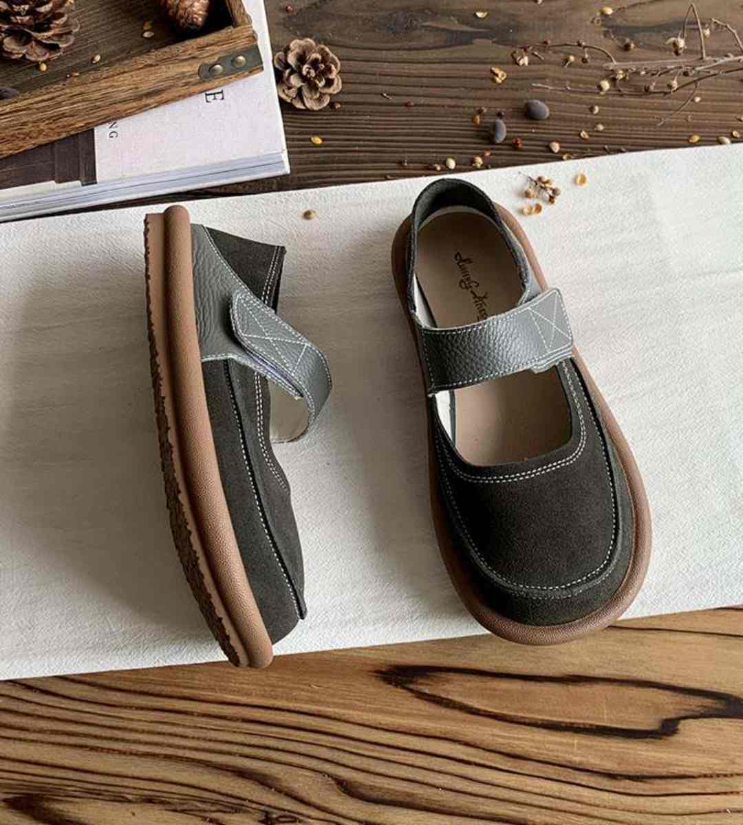 Spring Mary Jane Leather Cute Round Toe Shoes Japanese