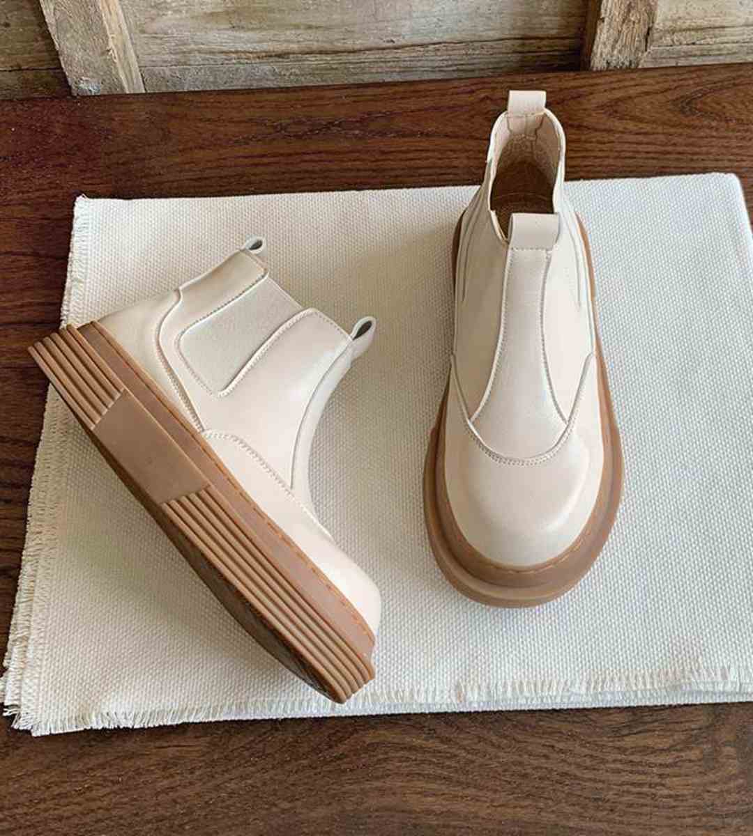 Winter Short Chelsea Boots Thick Cotton Retro Style