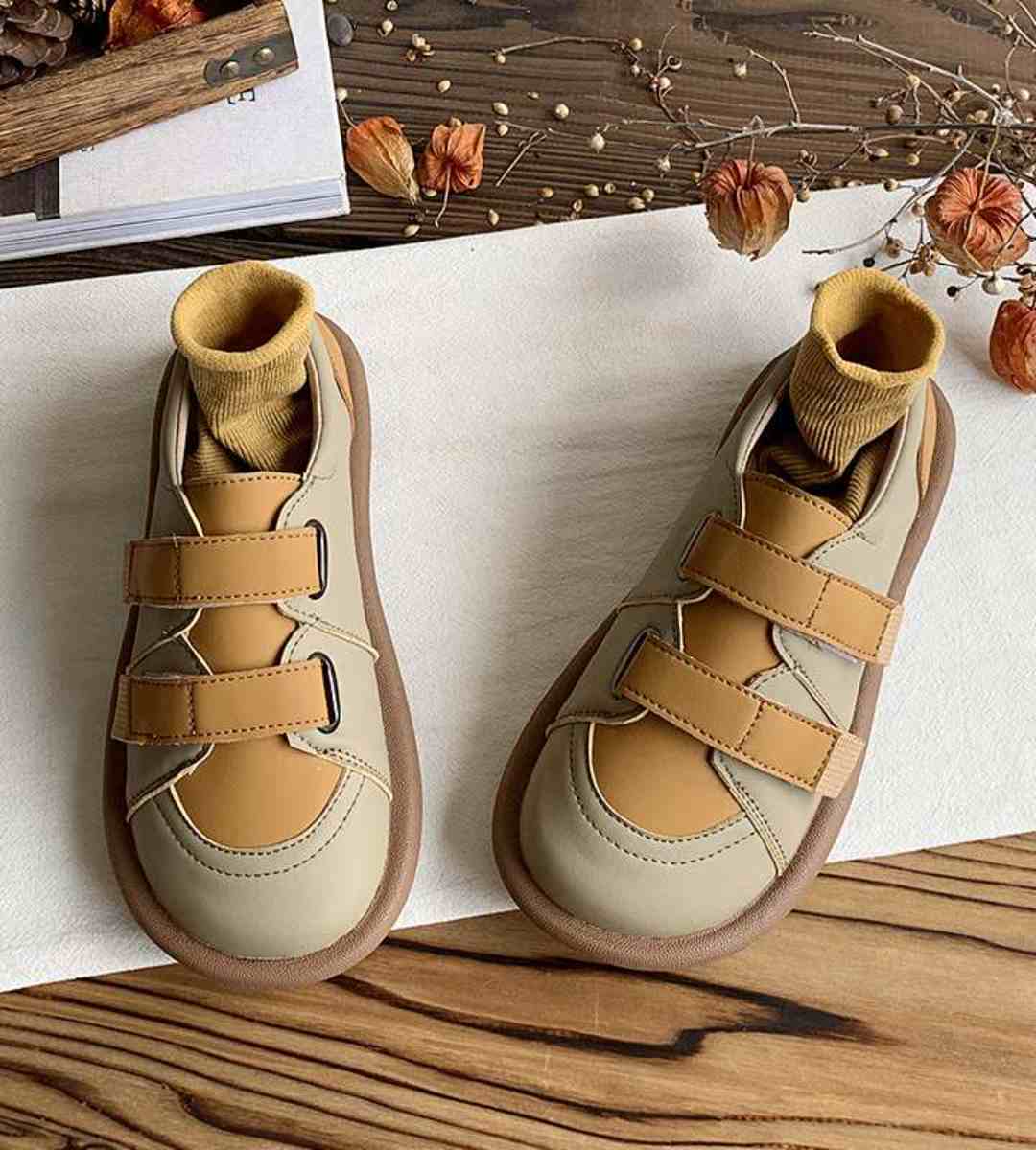 Autumn Chunky Leather Brogues Retro Casual Shoes