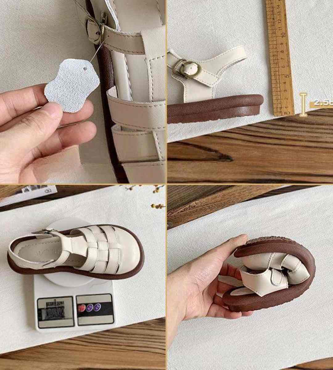 Summer Sandals Genuine Leather Hollow Design Cute Footwear