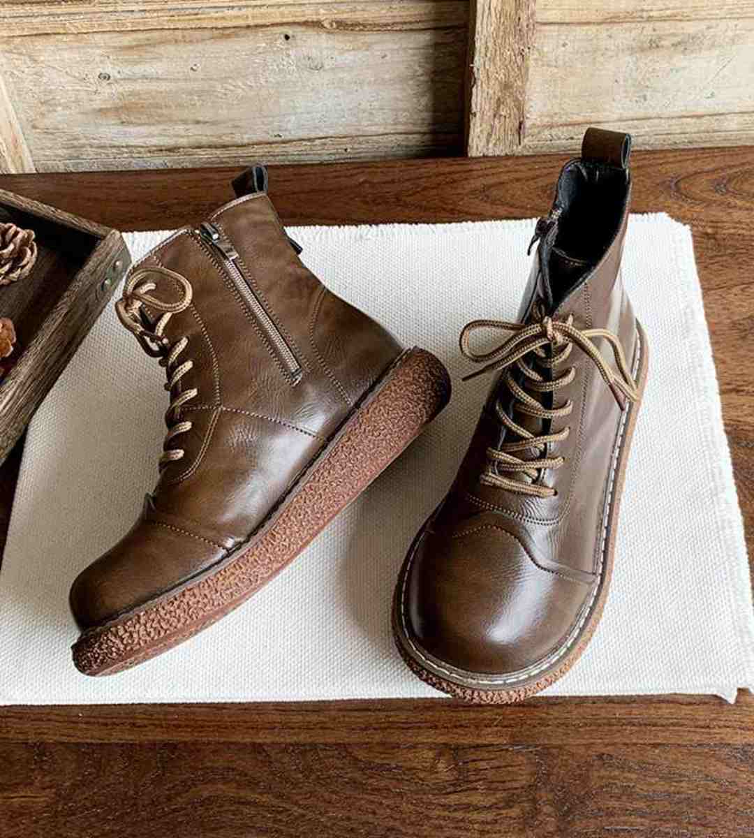 Winter Women's Round-toe Retro Platform Oxford Boots