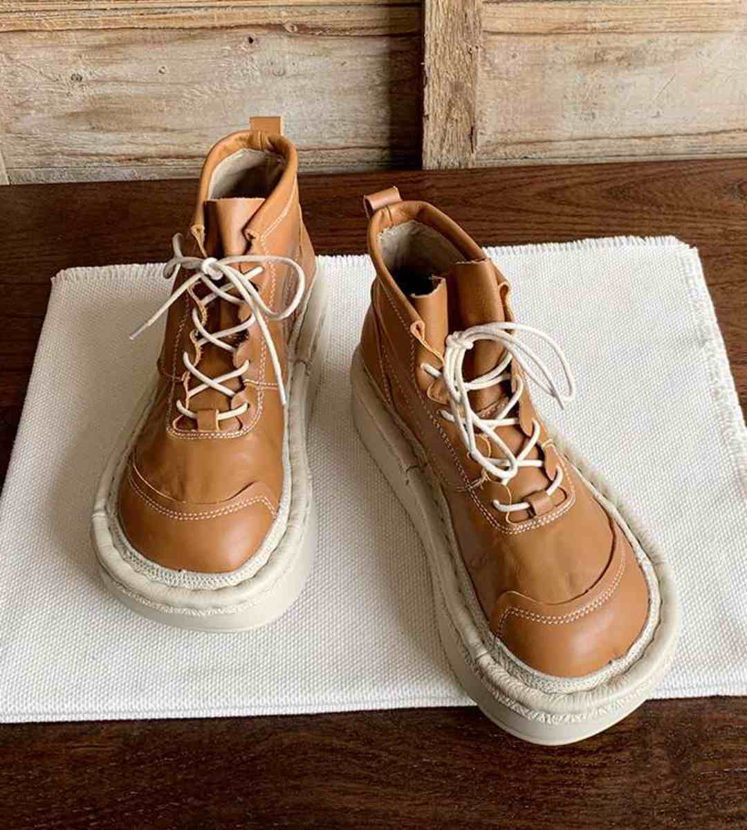 Winter Leather Martin Boots Thick Sole Japanese Style