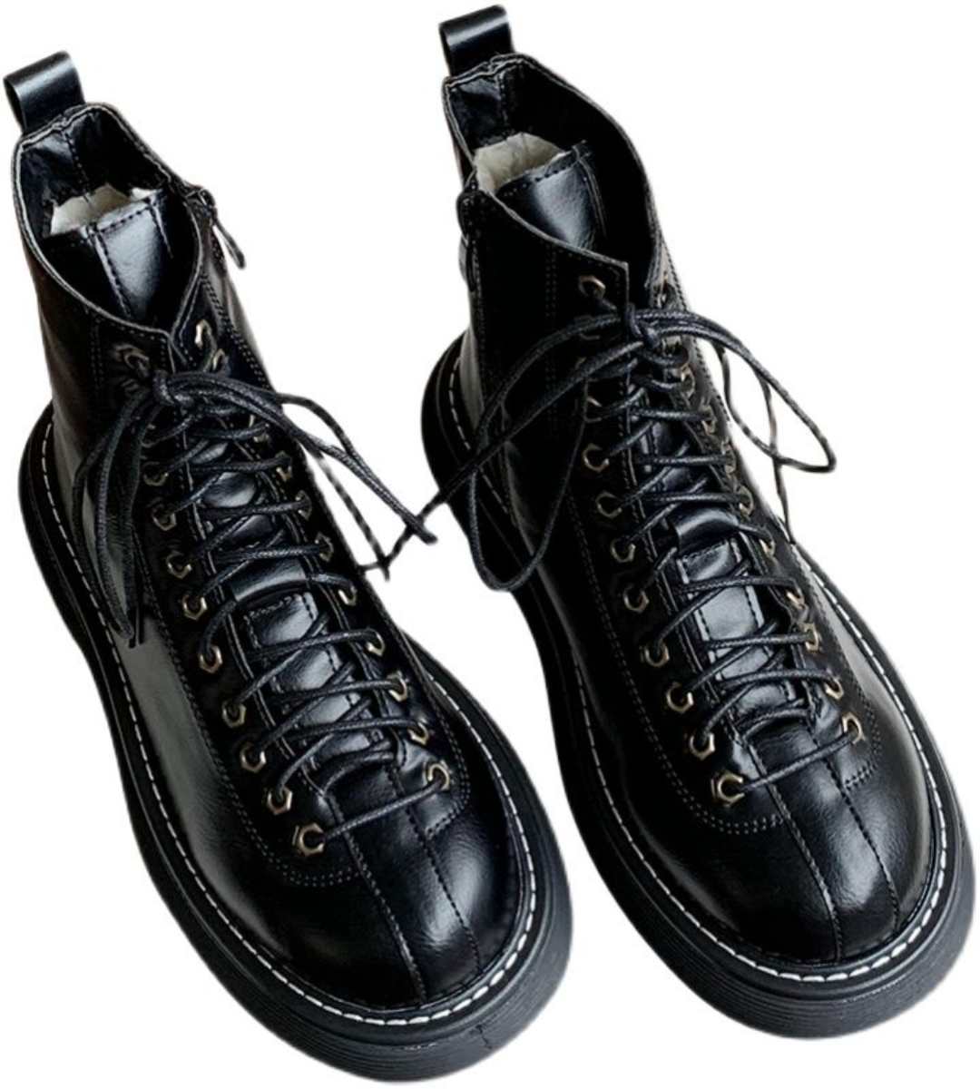 Winter Chunky Platform Martin Boots Fleece Casual Short Boot