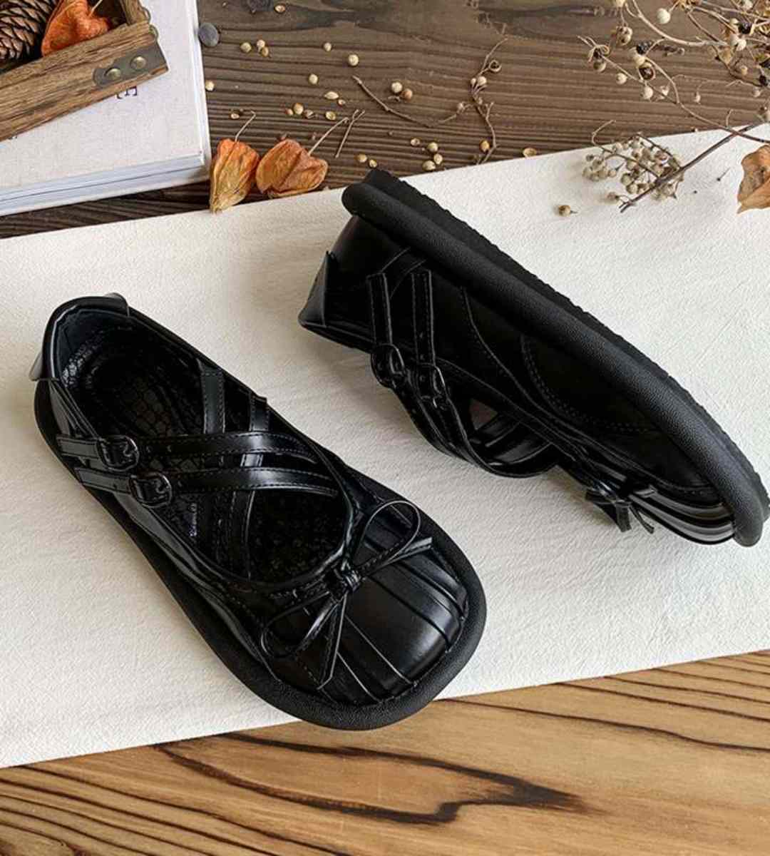 Spring Mary Jane Shoes Leather Lolita Ballet Flats