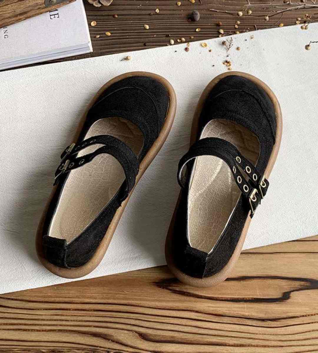 Spring Mary Jane Shoes Velvet Lolita Casual Flats