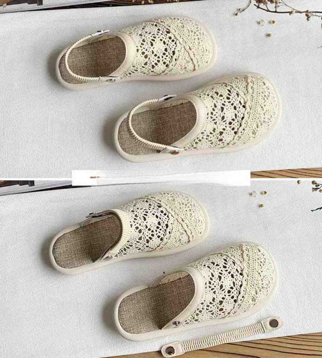 Summer Sandals Linen Embroidered Casual Slip-On Shoes