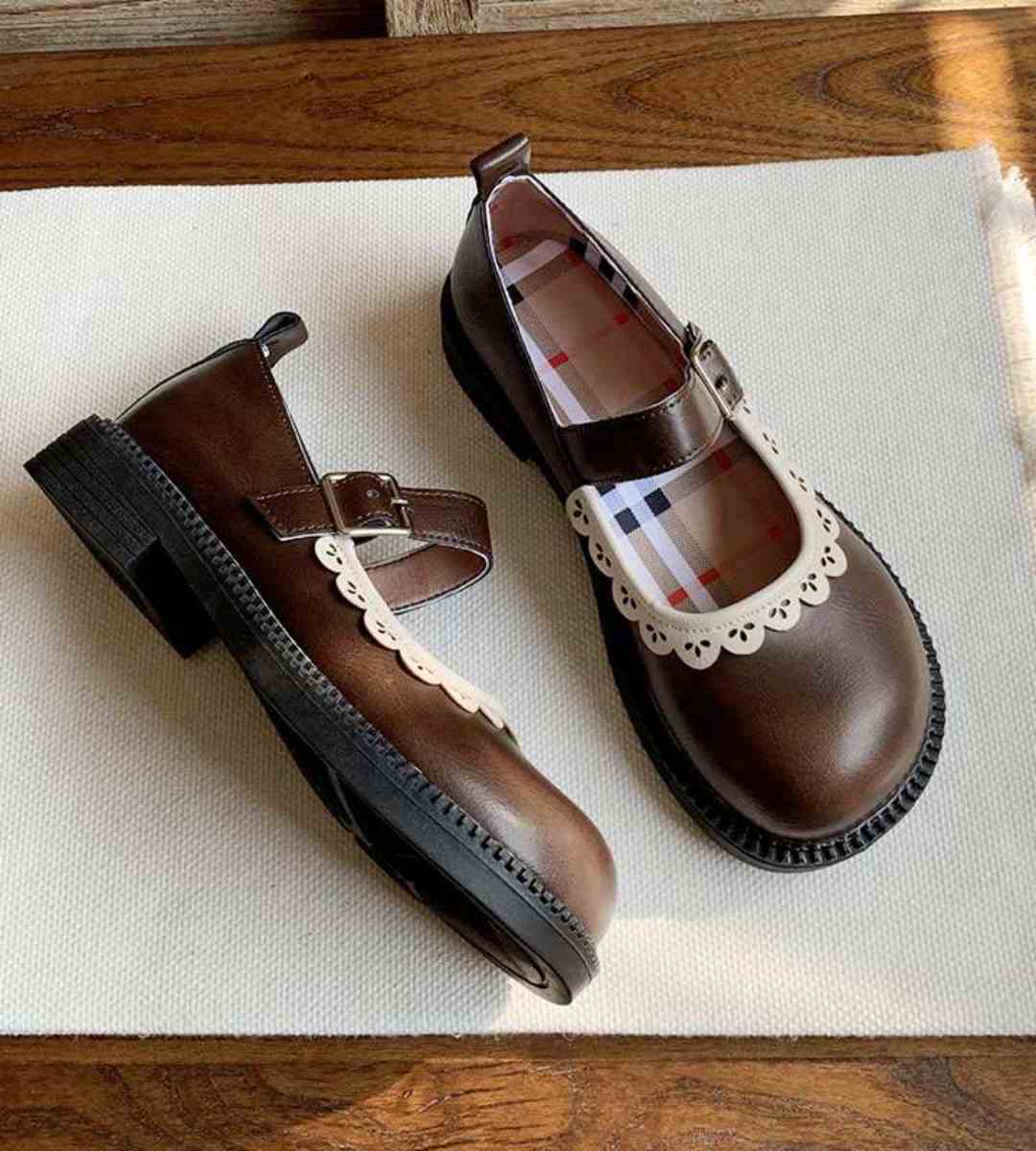 2024 spring Mary Jane shoes leather Japanese Lolita style
