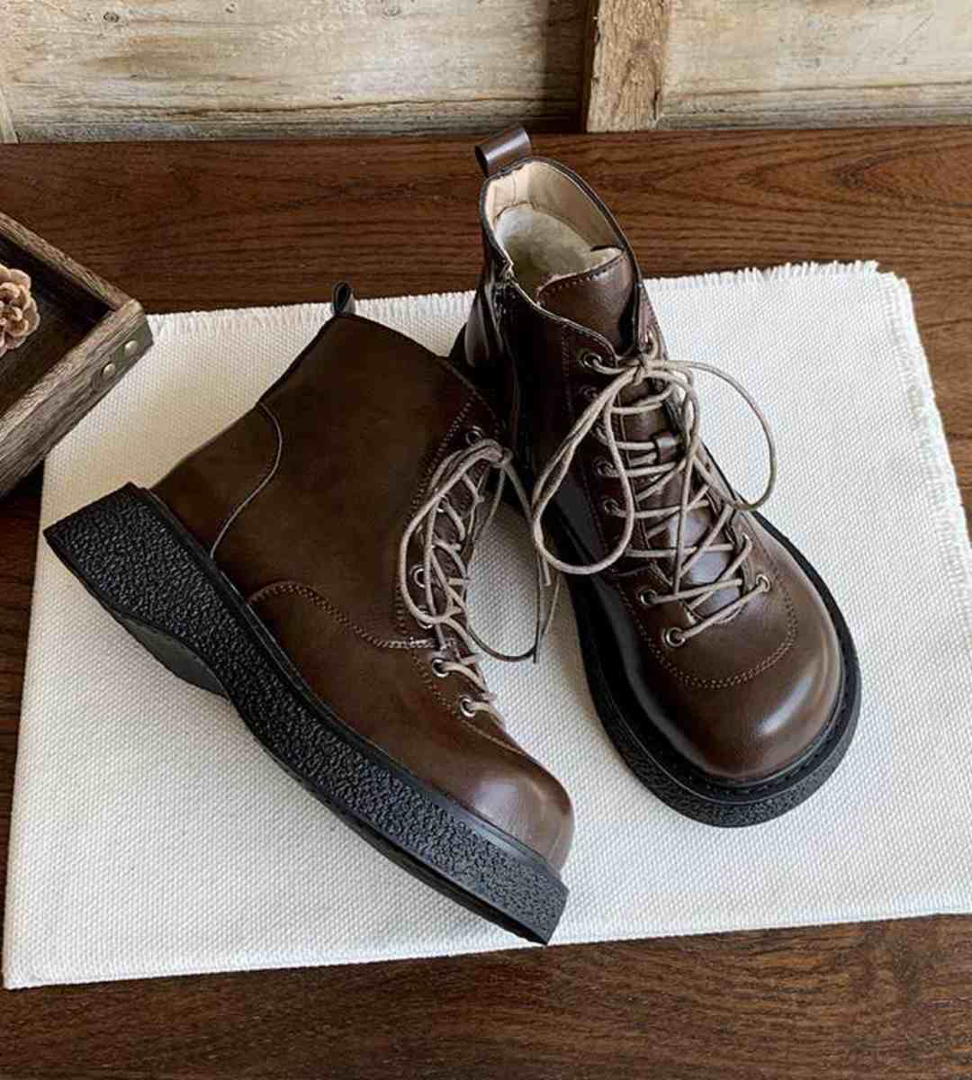 Autumn Winter - Ankle Boots - Thick Sole - Retro Style - Women's