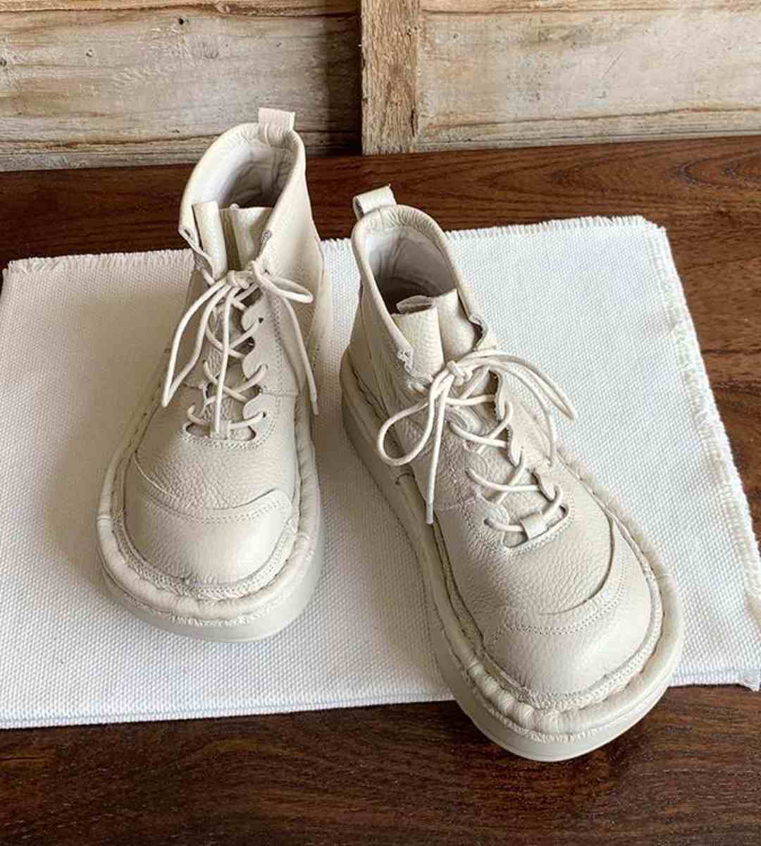 Winter Leather Martin Boots Thick Sole Japanese Style