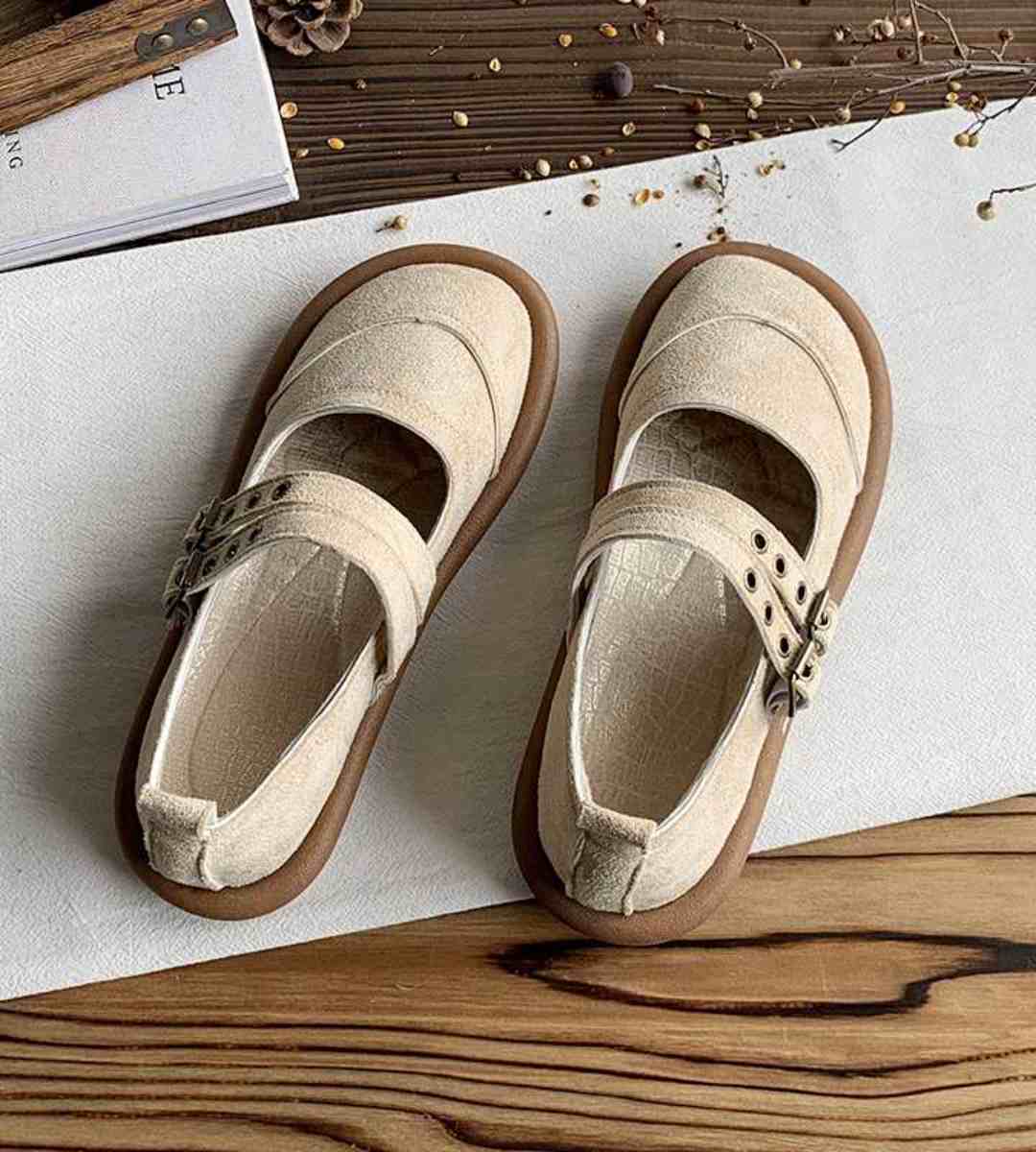 Spring Mary Jane Shoes Velvet Lolita Casual Flats