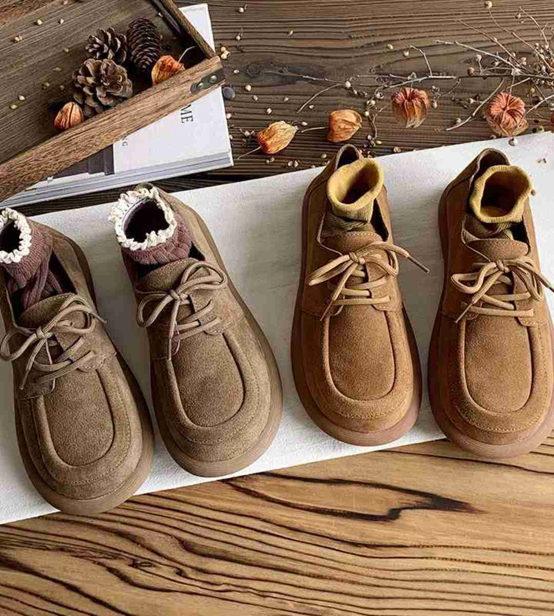 Autumn-Loafers-Suede-Japanese-School Style-Brogues