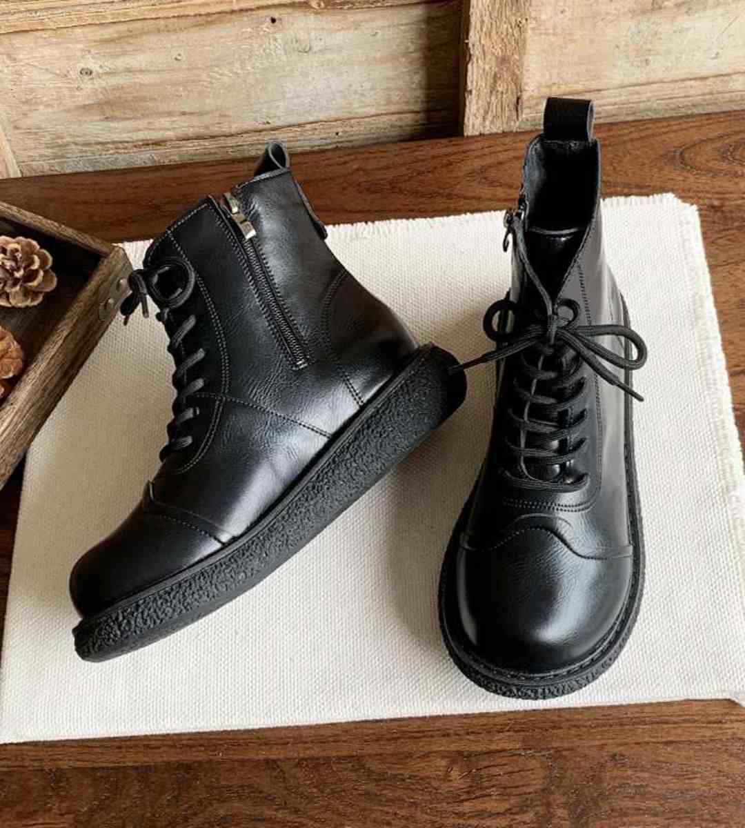 Winter Women's Round-toe Retro Platform Oxford Boots
