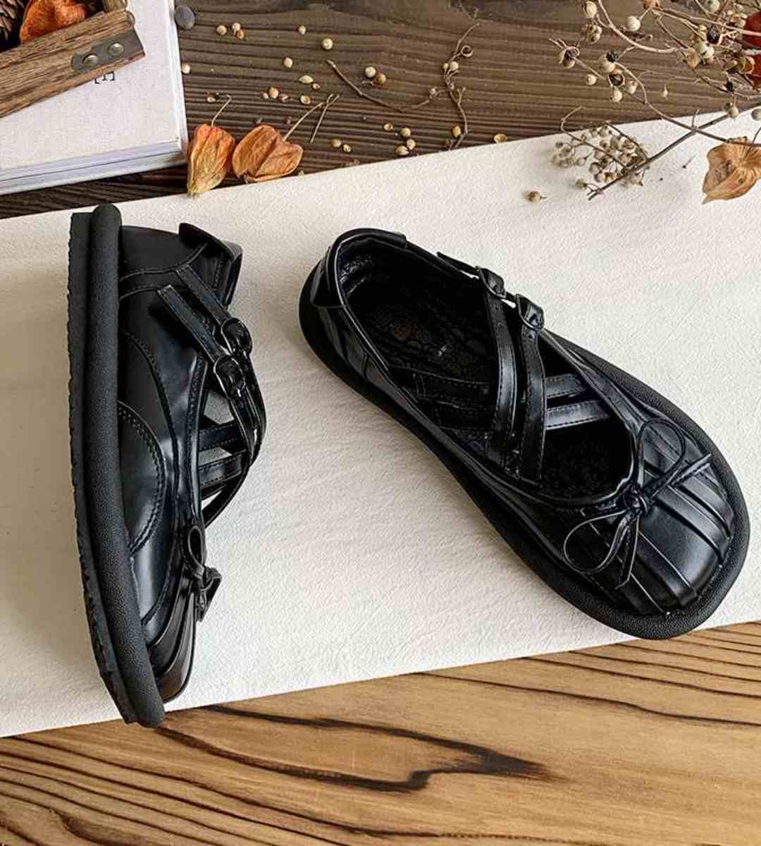 Spring Mary Jane Shoes Leather Lolita Ballet Flats