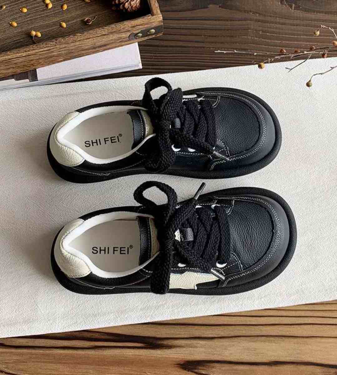 Spring Casual Sneakers Genuine Leather Artistic Women Shoes