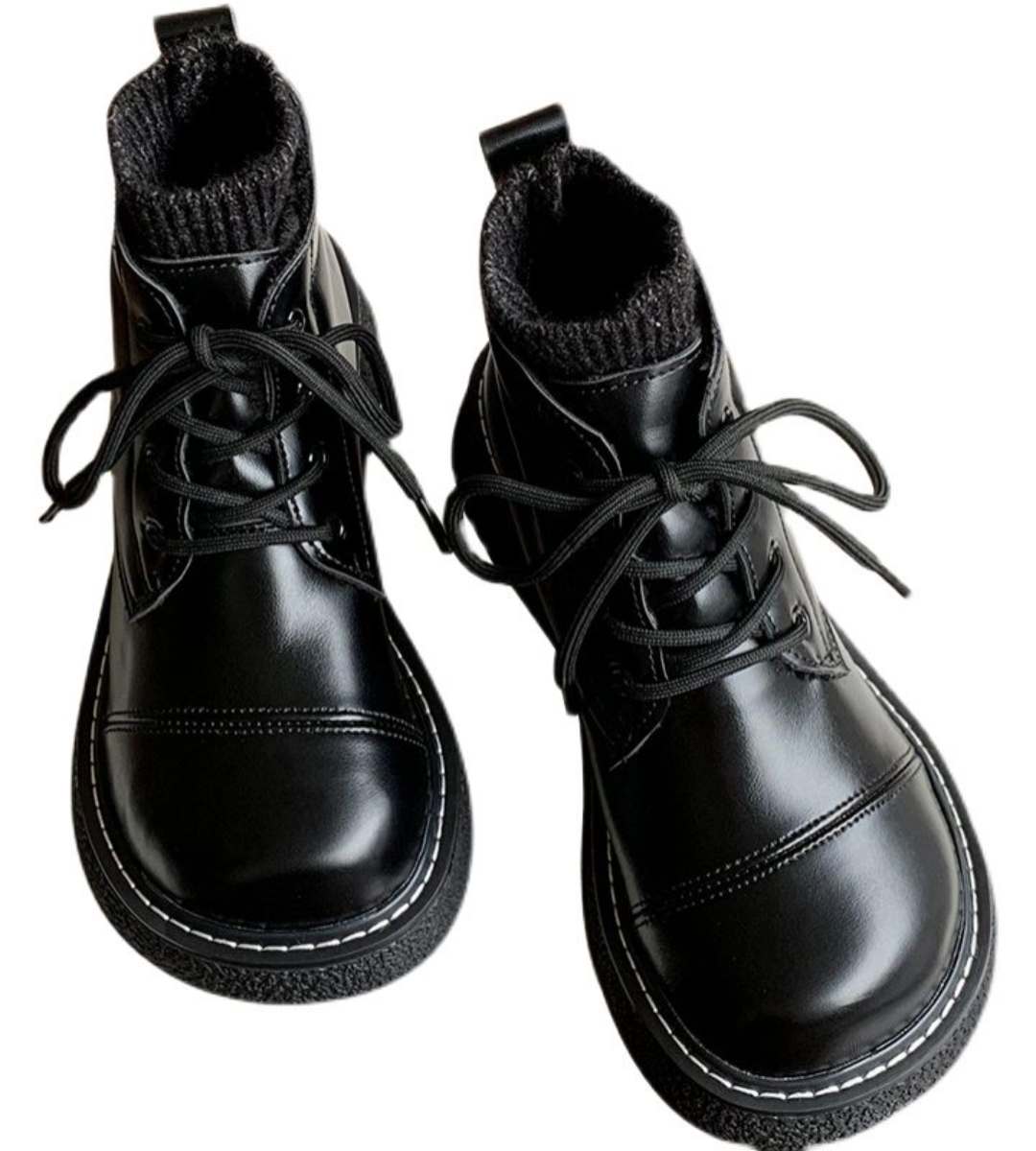 Fall Winter - Ankle Boots - Plush - British Style - Chunky Sole