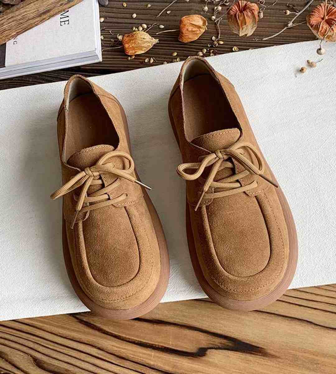 Autumn-Loafers-Suede-Japanese-School Style-Brogues