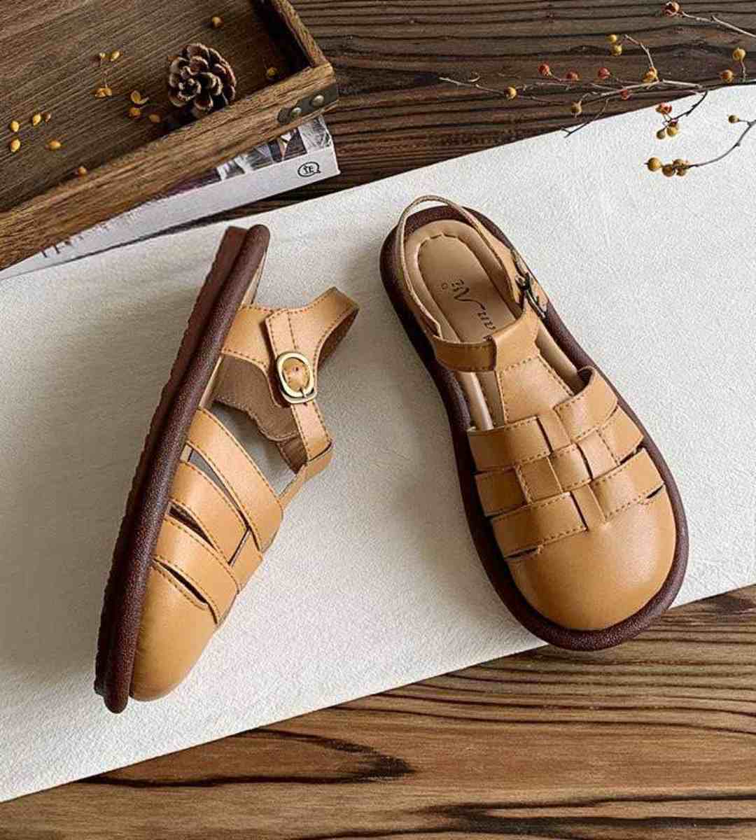 Summer Sandals Genuine Leather Hollow Design Cute Footwear