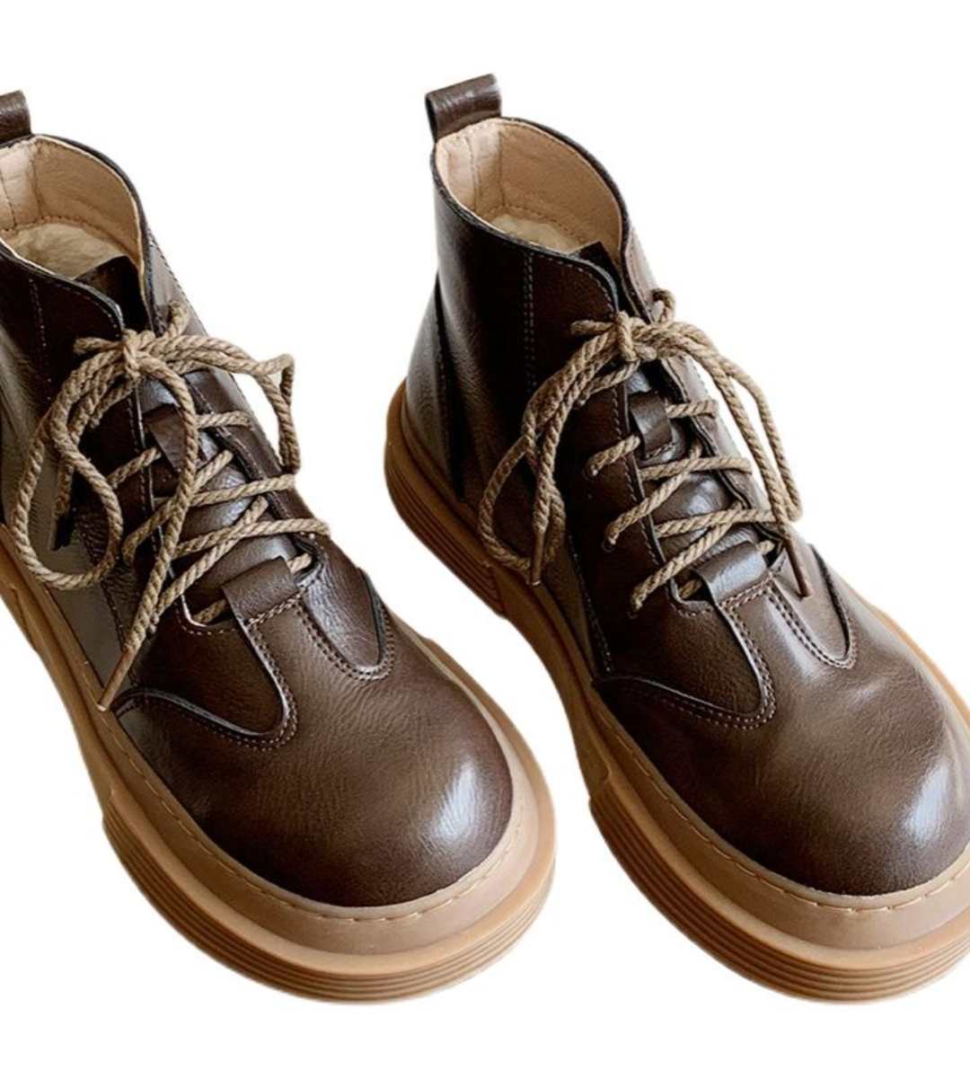 Autumn Winter Short Martin Boots Plush Cotton Casual Student