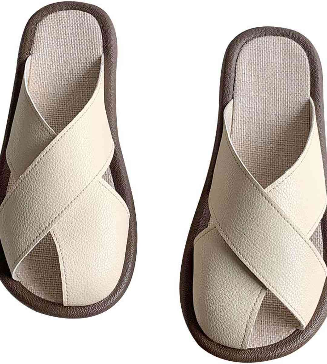 Summer Mule Shoes Cotton-Linen Flat Casual Soft底