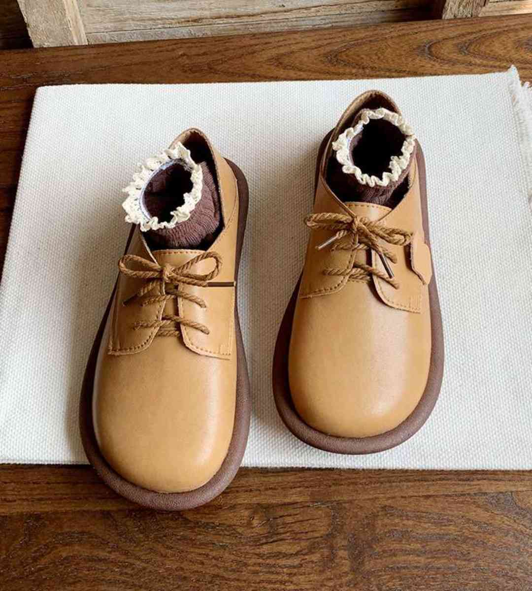 Spring - Flat Shoes - Genuine Leather - Japanese Cute - Round Toe