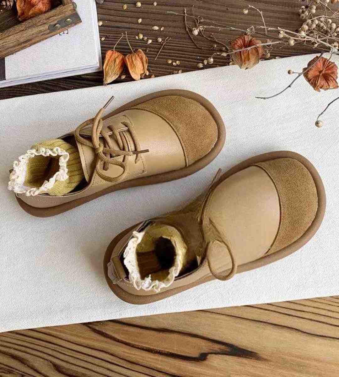 Spring Flat Leather Oxford Shoes Retro Style