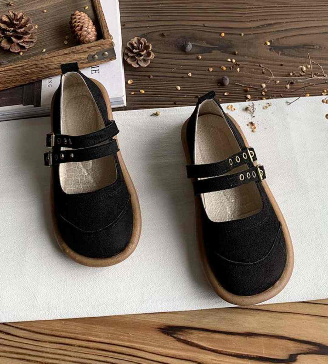 Spring Mary Jane Shoes Velvet Lolita Casual Flats