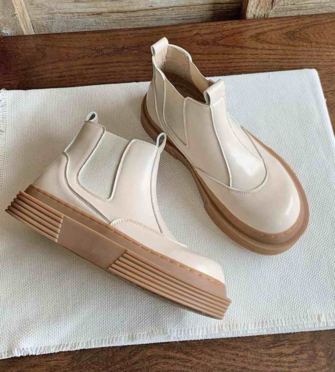 Winter Short Chelsea Boots Thick Cotton Retro Style